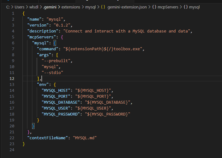 Gemini MySQL MCP 설정